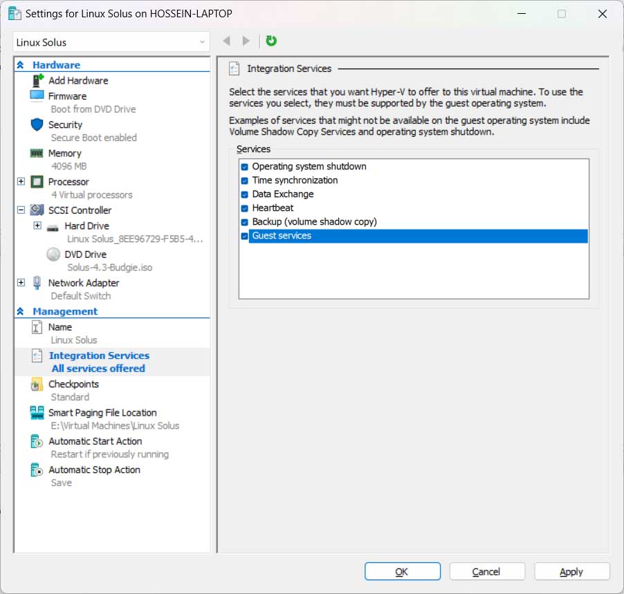 Hyper-V Integration Service
