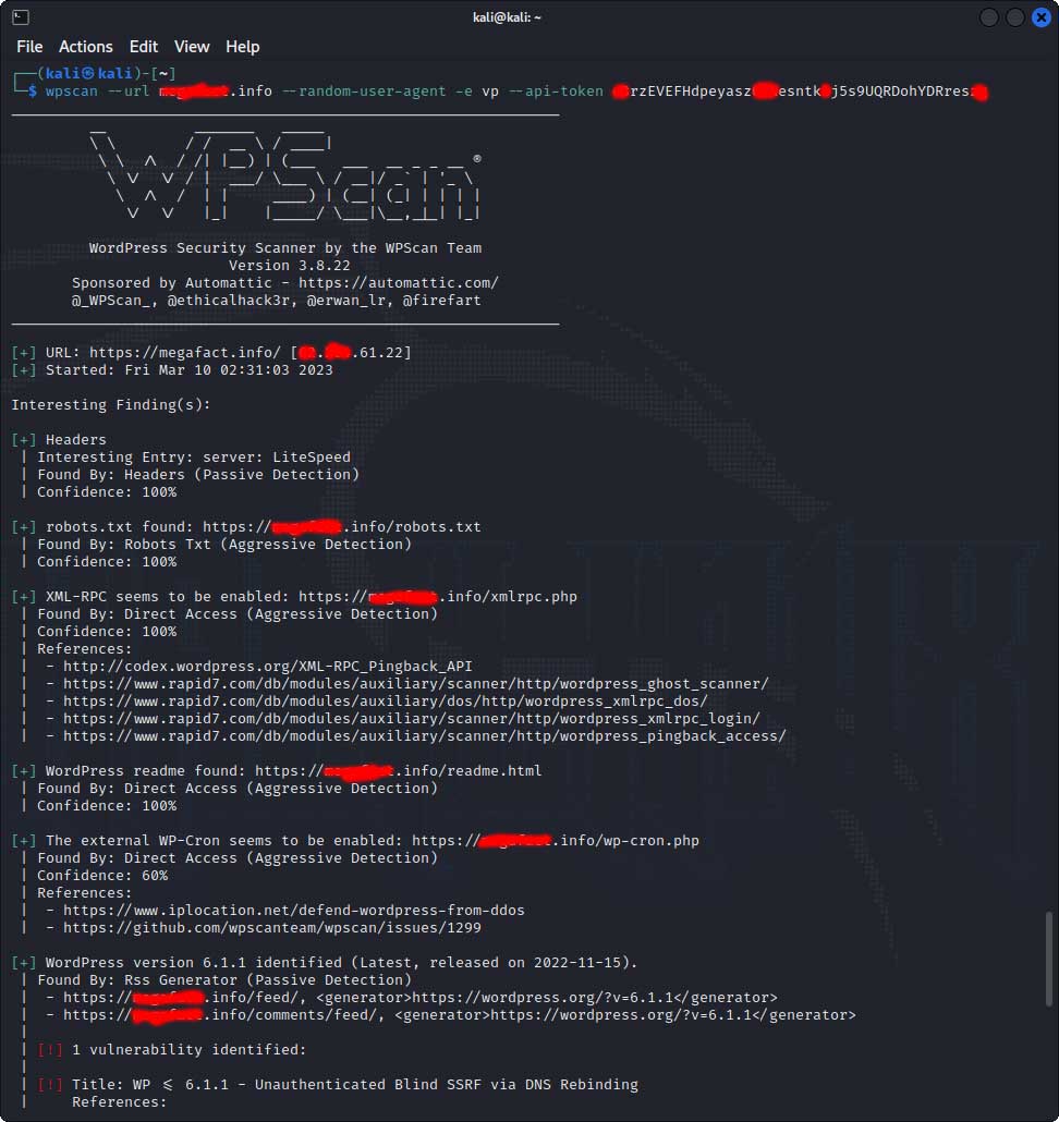 wpscan vp